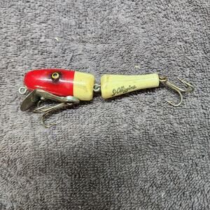 J.C. Higgins Vintage Fishing Lure red and white b50